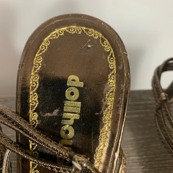 Dollhouse Womens Strappy Jewelled Heeled Sandals Sz 8 Boho Whimsy Fairycore FLAW - Picture 4 of 16